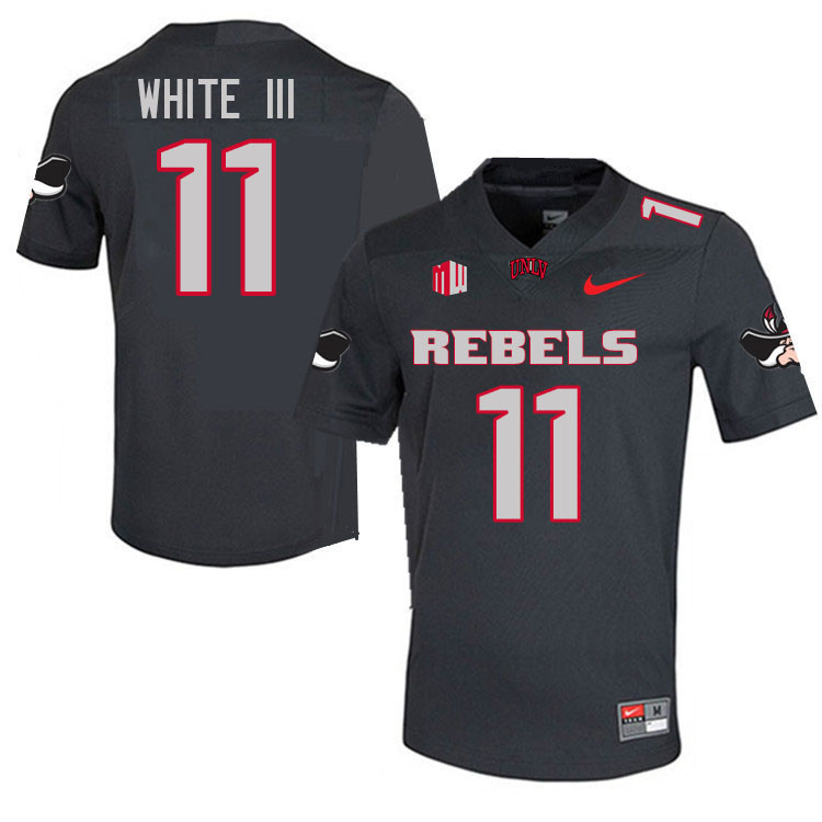 #11 Ricky White III UNLV Rebels College Football Jerseys-Retro Charcoal